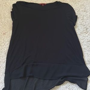 Black t shirt with mesh on end